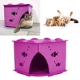 thumbnail image 4 of Cardboard Cat House Cardboard Cat Scratcher Cat House Cat Cardboard House Felt Cat House DIY Felt CaCasa de cartón para gatos, casa de cartón para gatos, plegable, portátil, semicerrada, transpirable Mgaxyff NO, 4 of 5