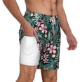 thumbnail image 2 of Balery Rose Flowers Mens Swim Trunks Swim Shorts for Men Quick Dry Inseam Beach Shorts with Compression Liner Pocket-3X-Large, 2 of 9