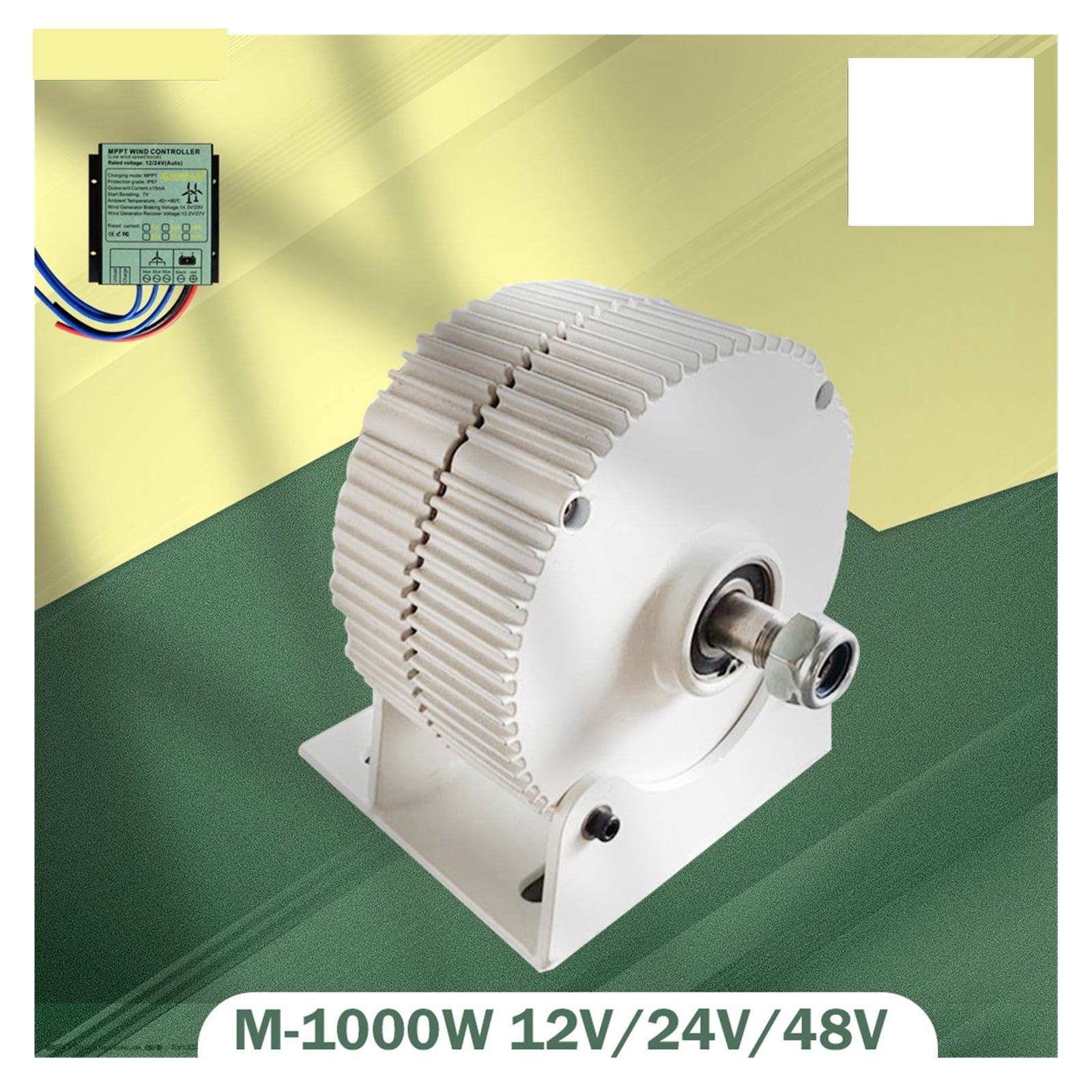Gearless Permanent Magnet Generator Low Speed 1000W 12V 24V 48V For Water Conservancy And Wind Power Household - WITH BASE_24V_1KW WITH CONTROL
