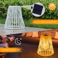 thumbnail image 2 of Solar Garden Lanterns Decorative Flameless Waterproof with Edison Bulb for Wedding, Patio, Tabletop (White), 2 of 8