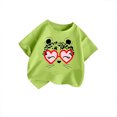 thumbnail image 4 of XEGLSBU Shirts for Girls Size 8 Cute Kid Girls Cute Print Graphic Round Neck Short Sleeve Tee Summer Casual T Shirt Light Green Size 11-12 Years, 4 of 4