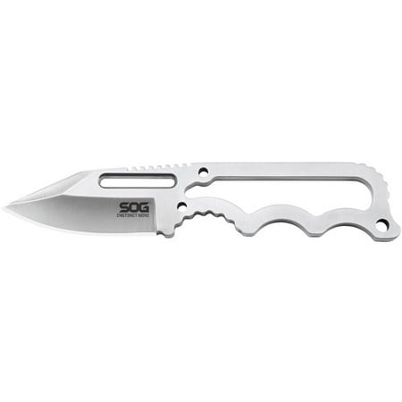 Pakkawood Handle Nylon Sheath SOG Instinct Mini Fixed Blade NB1001-CP, Satin Polished 1.9