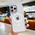 thumbnail image 1 of Magsafe-funda magnética de lujo para teléfono, carcasa transparente de carga inalámbrica para iPhone 14, 13, 12, 11 Pro Max, 14Plus, lente de Metal a prueba de golpes Fivean unisex, 1 of 2