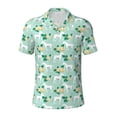 thumbnail image 2 of Daiia Horse And Flower Pattern Men’s Polo Shirts,Solid Deck Shirt,Classic Fit, Breathable Cotton Polo for Casual and Sport Wear-Small, 2 of 7