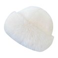 thumbnail image 1 of Hengtong - Gorro cosaco ruso para mujer, grueso, de imitación, para senderismo, moto, color blanco, 1 of 8