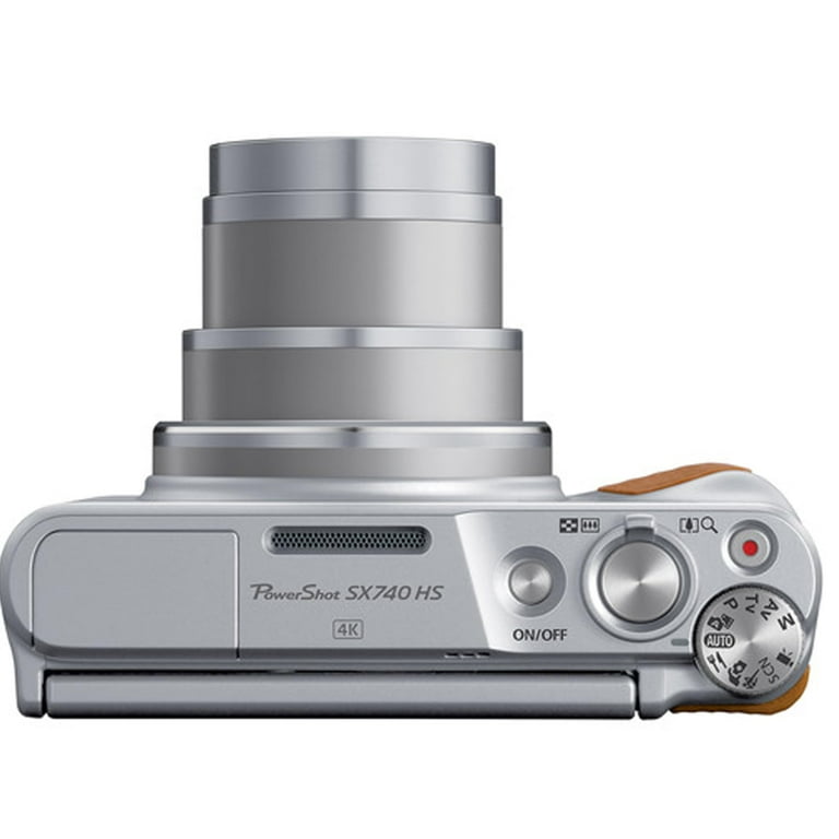Canon Powershot SX740 HS Digital Camera (Silver) + 64GB Memory + Stabilizing Grip + Software Pack +More (Value Bundle)