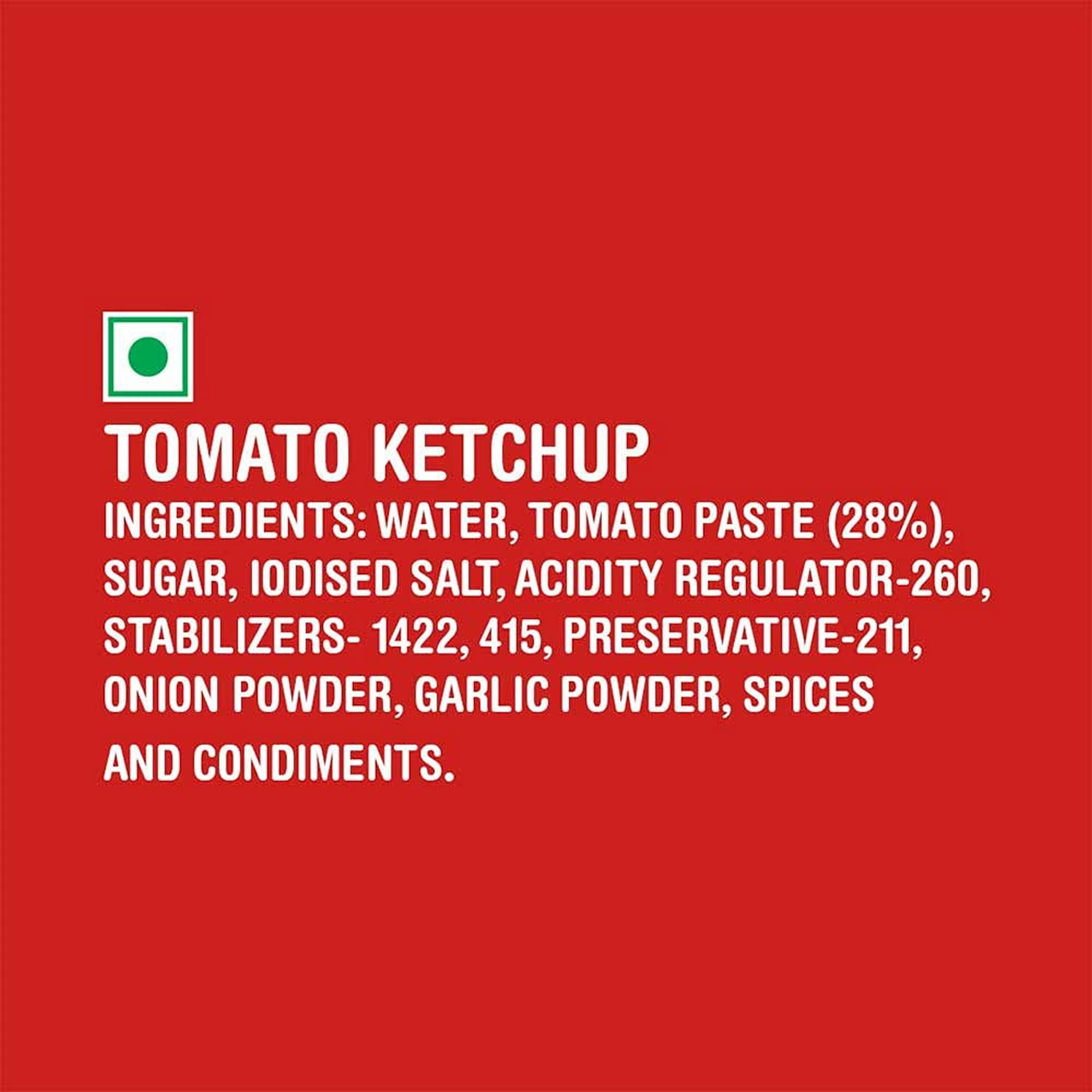 Kissan Ketchup Label