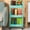 Green, variant on 3 Tier Utilitys Rolling Cart with Handle, Multifunctional Storage Organizer Rolling Carts with Wheels, Collapsibles Utilitys Cart Rolling Wheels Rolling Storage Cart for Home Office Kitchen