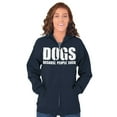 thumbnail image 4 of Anti Social Dog Lover Pet Puppy Owner Unisex Fleece Graphic Zip Up Hoodie Brisco Brands 3X, 4 of 5