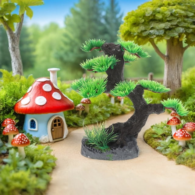 BESTYASH Árbol Artificial Para Acuario Bonsái Decorativo Y Duradero