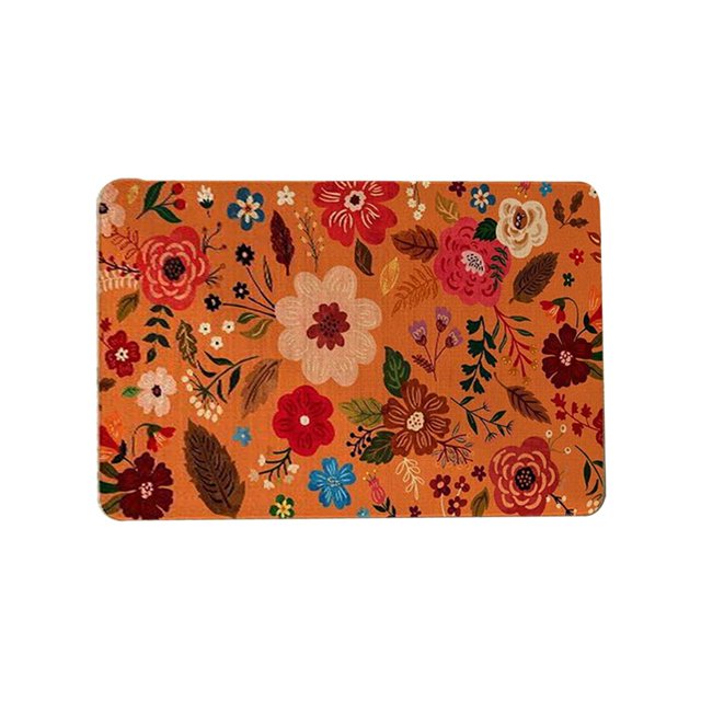 Tapis de Sol Floral Rétro Design Floral Classique pour Cuisine et Salon Usage Quotidien