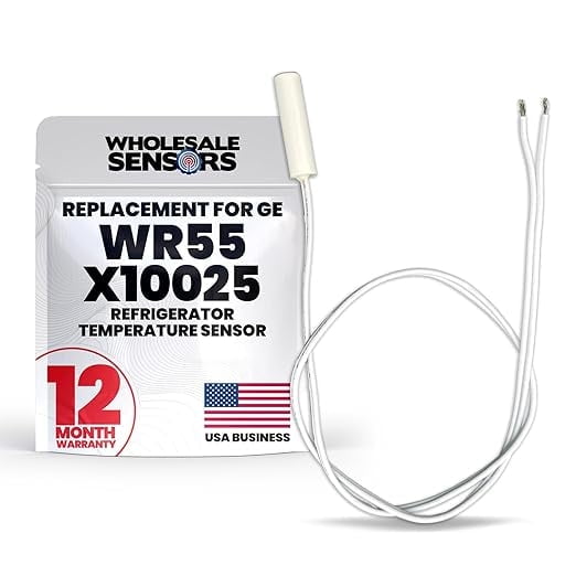 WR55X10025 Refrigerator Temperature Sensor Replacement for GE 12 Month Warranty
