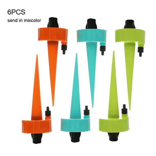 6 Pcs Indoor Plant Watering Spikes System Feeder Self Drip Irrigation
