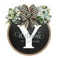 thumbnail image 1 of Funny Welcome Sign Round Outdoor Indoor Spring Wreath Farmhouse Porch Decoration Home Wall Sign for Housewarming Summer Fall, 1 of 8