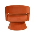 thumbnail image 4 of Lessa Swivel Accent Chair- Orange- Round Base- Soft Foam Cushion, 4 of 6