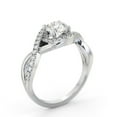 thumbnail image 2 of Meryn Jewel Brilliant 1.8 Ct Round Cut Diamond Gift Rings - 14K White Gold Plated Band - Crisscross Infinity Wedding Rings for Women - Luxurious Twisted Anniversary Style, 2 of 3
