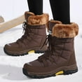 thumbnail image 3 of Mepaouo Womens Winter Snow Boots Waterproof Lightweight Anti Slip Fleece Lined Mid Calf Booties(Brown,7.5), 3 of 9