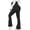 Black, variant on Regular Fit Yoga Pants High Waisted Maternity Yoga Pants with Tummy Support Lifting Flared Design Breathable Dance Workout Wear XL Grey
