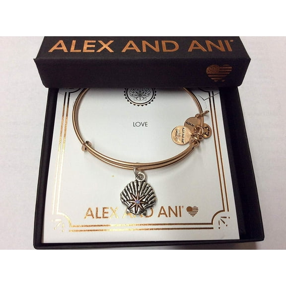 Alex and Ani Star of Venus Two Tone Charm Bangle Bracelet