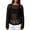Black #1, variant on WULMLEO Crochet Tops for Women Summer Beach Swim Cover Ups Knit Beach Cover Up Short Sleeve Hollow Out Shirts White M
