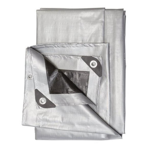 PROJSB2020 20 x 20 in. Silver & Black Poly Tarp