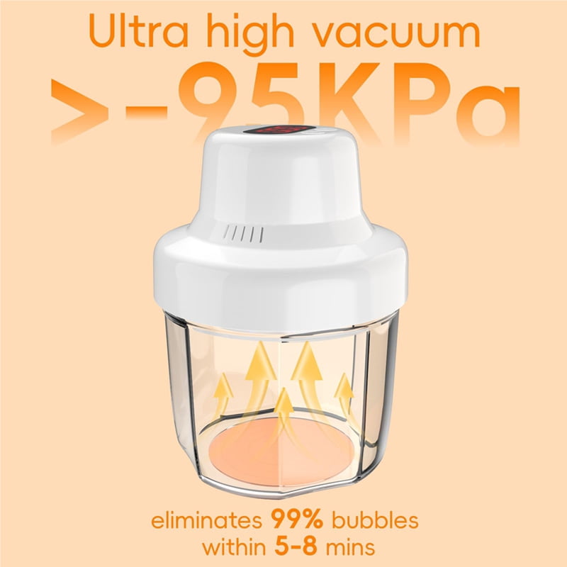 HOT Resin Bubble Remover, Remove 99% 5-8 Minutes, 95kPa Vacuum Chamber for Epoxy Resin, UV Us Plug