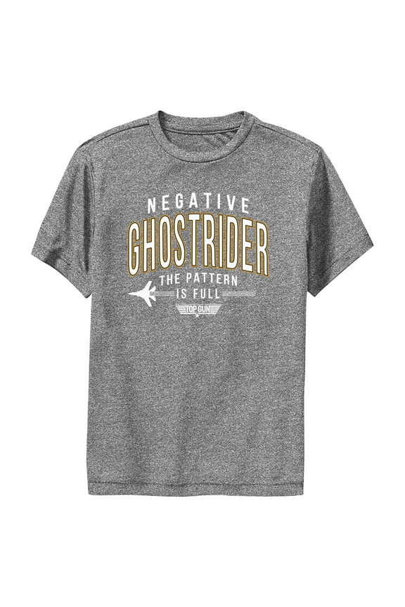 Boy's Top Gun Negative Ghost Rider the Pattern Is Full Performance Graphic T-Shirt
