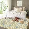 thumbnail image 7 of Yesfashion Carpets Area Rugs Washable 8'*10' Area Rug Bedroom Modern Geometric Rug Soft Shag Rug Indoor Non-Slip Non-Shedding Carpet,Yellow/Blue grey 8*10ft, 7 of 7