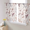 thumbnail image 3 of Sheer Curtains 45 inches Long, Plant Vintage Retro Fall Leaf Thanksgiving Light Filtering Sheer Window Curtains Rod Pocket Voile Drapes for Bedroom Living Room, 52"W x 45"L 2 Panels, 3 of 7