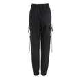 thumbnail image 4 of Defitshape Women's Cargo Pants High Waisted Casual Pants Stretch Summer Ankle Casual Elastic Trousers Black X-Large, 4 of 4
