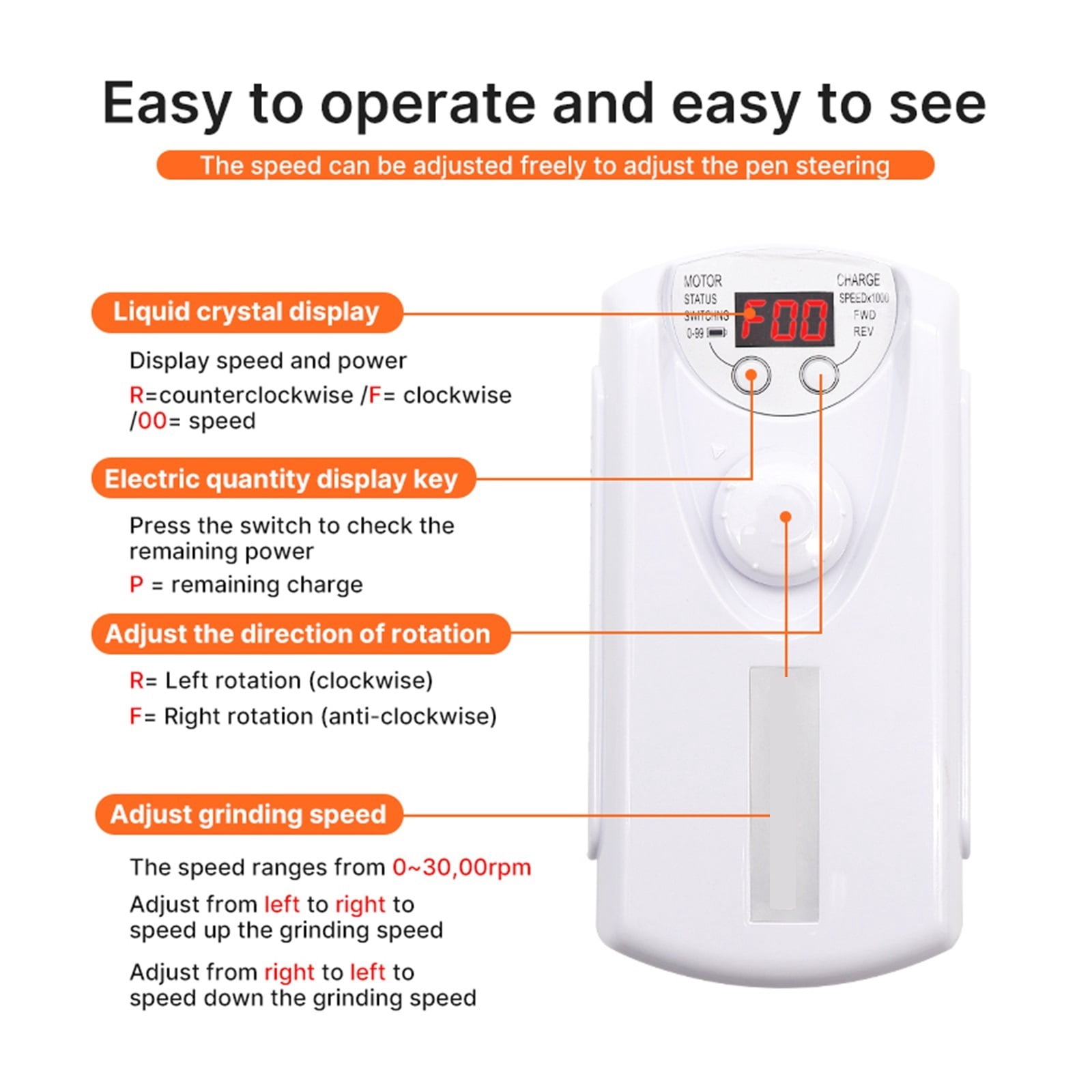 Portable Nail Drill Professional 30000 RPM, Rechargeable Electric Nail File Machine E File For Acrylic Nails Gel Polishing Removing, Cordless Efile With Bits Kit For Manicure Salon Home