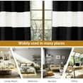 thumbnail image 5 of Driftaway Mia Stripe Room Darkening Grommet Unlined Window Curtains, Set Of Two Panels, Each 52”X63" (Black), 5 of 8