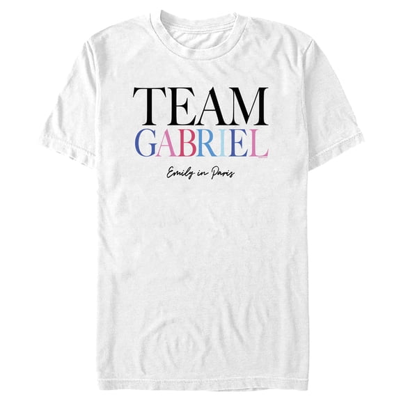 Men's Emily in Paris Team Gabriel Graphic Tee White / Gabriel Large