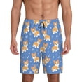 thumbnail image 1 of Fotbe Corgi Pantalones Cortos de Pijama para Hombre, Ropa de Dormir, Pantalones de Pijama Cortos para Hombre-3X-Large, 1 of 6