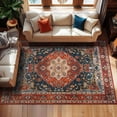 thumbnail image 2 of 6x9 Orange-Red Area Rug - Machine Washable, Non-Slip, Stain Resistant, 2 of 9