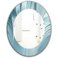 thumbnail image 1 of Designart 'Blue Modern Water III' Miroir Moderne - Miroir Mural Ovale ou Rond - 24x36, 1 of 4
