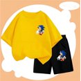 thumbnail image 3 of Conjunto de camiseta de pareja de Sonic para niños, traje de verano 2024, ropa para niñas de 2 a 12 años, ropa para niños, madre e hijos, 3 of 5