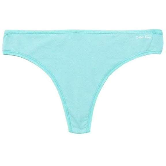 Calvin Klein Women's Form Thong Panty Blue Aqua Ripple L