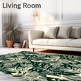 thumbnail image 2 of ODIKA 4'x6' Machine Washable Non-Slip Area Rug, Nordic Pine Branch Christmas Tree Skirt with Evergreen Needle Design High Traffic Rug, Green, 739101, 2 of 7
