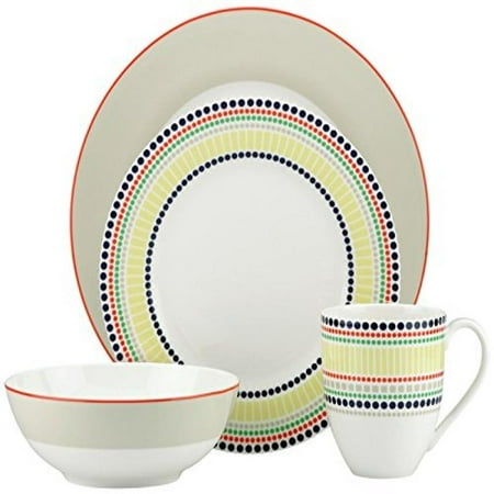 New 4 Piece Setting - kate spade new york Hopscotch 4-piece Place Setting, Taupe
