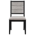 thumbnail image 4 of Maklaine 19" Farmhouse Fabric Upholstered Dining Side Chair in Gray (Set of 2), 4 of 13