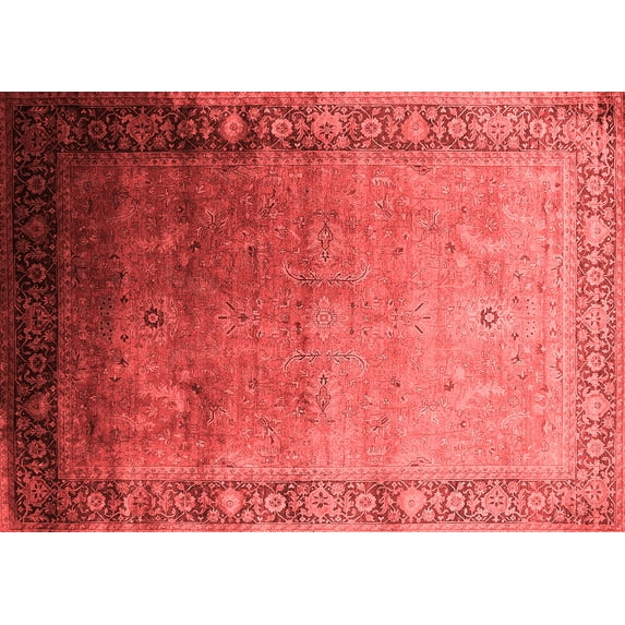 Ahgly Company Indoor Rectangle Oriental Red Industrial Area Rugs, 5' x 8'
