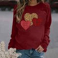thumbnail image 1 of Qiopertar Mode Femmes Imprimé Col Rond Pull Tops Manches Longues Blouse Confortable Chandail en Molleton Offres de la Semaine Liquidation Moins de 5$ jusqu'à 90 % de Réduction, 1 of 4