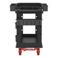 thumbnail image 3 of Suncast Commercial Heavy Duty Plus Utility Cart, Plastic, 2 Shelves, 6 Bins, 500 lb Capacity, 19.5" x 41.78" x 34.81", Black, 3 of 5