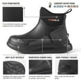 thumbnail image 4 of HISEA Chelsea Rubber Rain Boots for Women,Black,US Size 9, 4 of 8