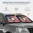 thumbnail image 4 of Gukieu Vintage Baseball American Flag Print Car Windshield Sun Visor, Foldable Anti-UV Car Sun Visor Suitable for Vans, Trucks Car Accessories-Small, 4 of 6