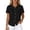 Black, variant on MEZZALL Women T-Shirts Knit Solid Color Lightweight Short Sleeve Shirt With Classic Lapel Collar Breathable Tops