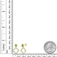 thumbnail image 3 of Gem Stone King 1.77 Ct Round Green Peridot 18K Yellow Gold Plated Silver Earrings, 3 of 3