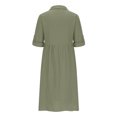 thumbnail image 6 of Admvng Womens Dresses Fashion Casual Sexy Round Neck Summer Button Dress S-2XL, 6 of 6