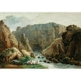 thumbnail image 3 of Hubert Robert 14x11 Black Modern Framed Museum Art Print Titled - The Springs at Fontaine De Vaucluse (1783), 3 of 5